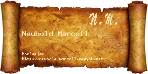 Neuhold Marcell névjegykártya